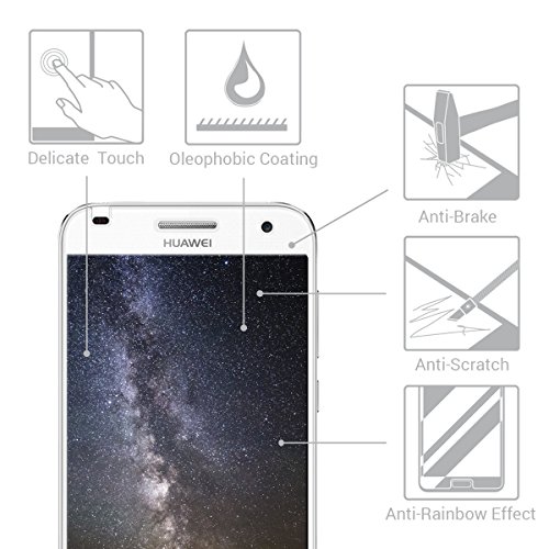 kwmobile Pellicola protettiva vetro temperato per Huawei Ascend G7 - Proteggi schermo trasparente in vetro Protezione Ultra resistente