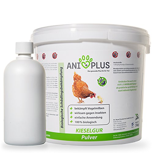 AniPlus Kieselgur (12 L), Kieselerde Pulver für Hühner, Pferde und Hunde (100% biologisch), Diatomeenerde als Mittel gegen Vogelmilben, Ameisen & Insekten