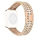 Produktbild bloatboy Luxus Edelstahl Uhrenarmband für Apple Watch Serie 4 40 / 38mm, Mode Bohren Armband Ersatzarmband (Roségold)