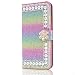 Produktbild Samsung Galaxy S7 Edge Hülle,Samsung Galaxy S7 Edge Hülle,Skin Prämie PU Weich Portfolio Snap Hülle Skin Skin Flip Fall for Samsung Galaxy S7 Edge Rainbow Pink