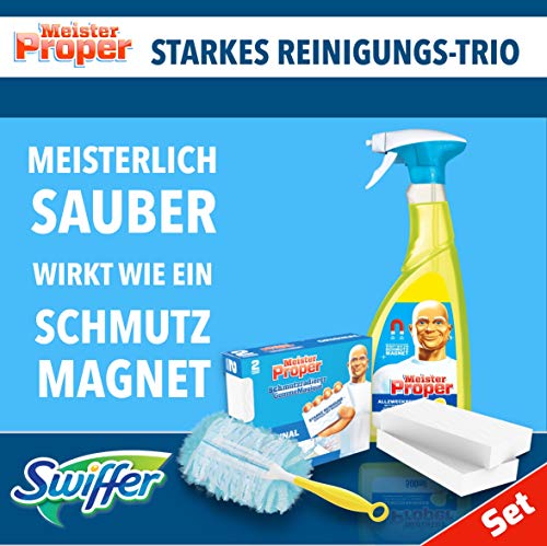 Preisvergleich Produktbild Meister Proper Set Allzweckreiniger Spray 500ml + 2 Schmutzradierer +SwifferKit