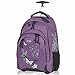 Produktbild Schultrolley FABRIZIO Schulrucksack Trolley FLOWER und Butterfly 33 Liter Farbauswahl (Papillon Lila (Lila))