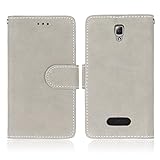 BONROY® Tasche Hülle für Handyhülle für Lenovo A2010 Angus2 Retro matte Leder PU Leder Flip Schutzhülle Case Cover Etui Lederhülle mit Silikon Back Cover PU Leder Handytasche im Bookstyle Stand Funktion Kartenfächer Schale Stoßfest Handyhülle für Lenovo A2010 Angus2 - 