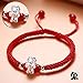 Produktbild ASDSDS Red Bracelet Zodiac Year of The Pig Red Year Bracelet Female Male Student Pig Pure Silver Transfer Bead Handwoven, Zodiac Rabbit (Rabbit)