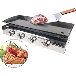 ITOPKITCHEN itopk Itchen BBQ Barbecue 4 brûleurs LPG Plaque Fer Acier inoxydable Corps + Brûleur Fonte Hot Plate Outdoor Grill Viande Steak Plaque de cuisson