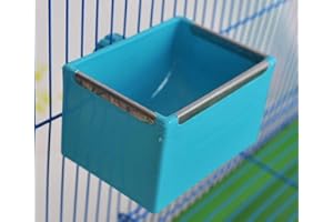 KEERSI Bird Food Feeding Dish Water Seed Feeder Bowl for Parrot Budgie Parakeet Cockatiel Conure Lovebird Finch Pigeons African Grey Poultry Chinchilla Guinea Pig Rabbit Cage