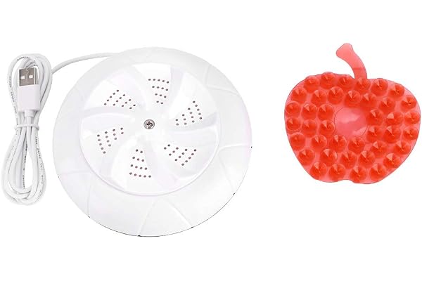 Mini Machine à Laver, Mini Voyage Portable Ménage Petite Machine à Laver Ultrasons Turbo Washer Blanchisserie (Vert)(blanc)
