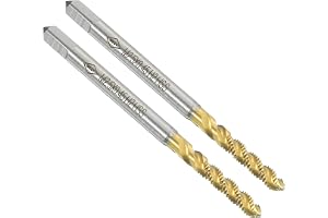 QUARKZMAN 2 st. metrisk gängskärare M2,5 x 0,45 gängborr HSS6542 högkvalitativ titanbelagd maskingängborr