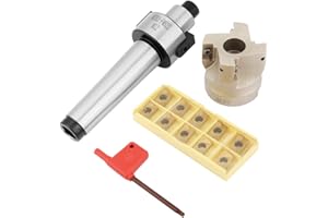 SHARAINN Planfräser, MT3-FMB22 Halter Verlängerungsstange+ 400R-50-22 Stirnfräser + 10 Stück APMT1604 CNC-Hartmetalleinsätze + Schraubenschlüssel