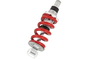 Emoshayoga Motorbike Shock Absorber, Universal 150mm Red Adjustable Spring Suspension Damper for Electric Scooter Moped