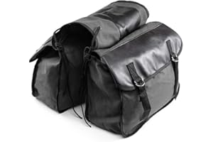 evomosa Sacoches de Moto en Toile Sac de Rangement pour Outils étanche pour Sacs à Bagages de Moto Voyage Chevalier Cavalier pour boîte de Moto de Tourisme (Noir)