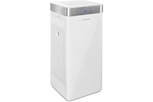 TROTEC Oczyszczacz powietrza AirgoClean® 200 E – filtr HEPA dla alergików – pomieszczenia do 66 m²/165 m³, 4 stopnie wentylatora, usuwa 99,97% wszystkich cząstek, pyłków, kurzu