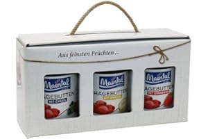 MAINTAL KONFITÜREN GMBH Geschenk/Geschenkset/Geschenkbox Hagebutten-Variationen, 3 x 340 g, Konfitüren extra