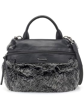 TAMARIS TABEA FUR Damen Handtasche, Bowling Bag, Henkeltasche, 43x31x14 cm (B x H x T), Fellimitat, 3 Farben:...