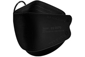 STONE&STONE Tayogo 50 Mascherine FFP2 Nere Certificate CE 2841 P2 Mascherina 3D senza odore SANIFICATA FP2 morbide confortevoli Imbustate SINGOLARMENTE, elastici comodi alta capacità filtrante