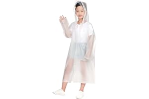 DAZZLUXE Chubasquero transparente impermeable portátil EVA para niño, adecuado para senderismo, viajes, camping