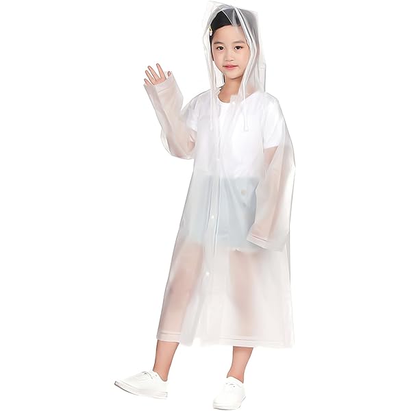 Poncho Pluie Enfant Imperméable - Léger, Pliable, Capuche, Unisexe