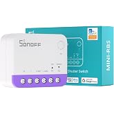 SONOFF Mat panjur şalteri MINI-RBS, 2,4 GHz Wi-Fi, mini boyut, y&uuml;zde kontrol&uuml;, Alexa/Google Home/HomeKit/Home Assistant deste