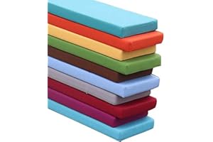 GGOTY Garden Bench Cushion 2/3 Seater Waterproof,Thick Bench Cushion Pad 100cm/120cm,long Bench Chair Cushion for Swing Patio Outdoor (120x40x5cm,Grey)