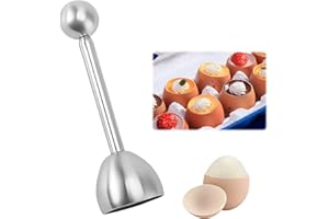 JINSION Eieröffner mit Kugel Hochwertigem Edelstahl, Eierköpfer Eier Cutter Eierköpfer Edelstahl Eier Cutter Eierköpfer aus Hochwertigem Edelstahl für Harte und Weiche Eier Harte Gekochtes Eier-Zeitsparend!
