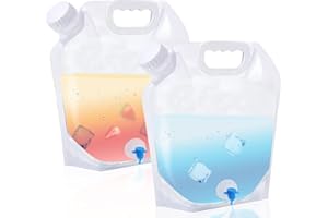 INSANYJ Bidon d'eau pliable, réservoir d'eau de 10 l, pliable avec robinet, sac à eau portable, sac d'eau pour eau potable, stockage d'urgence en camping, excursions en plein air
