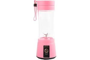 jiyun Bouteille de mélangeur de Fruits, Presse-Agrumes, Presse-Agrumes sans Fil 400 ML pour Smoothies, Mélangeur de jus de Petits appareils de Cuisine, pour Carotte, Pitaya, Banane