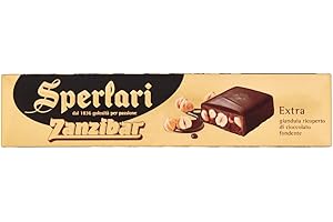 Sperlari - Touron, Zanzibar EXTRA Nougat aux Noisettes, Gianduja et au Chocolat Noir, Sans Gluten - 250 gr