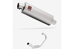 Lextek Stainless Steel Matt OP1 350mm Exhaust System compatible with Honda CBF 125 (08-16)