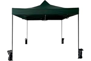 Rebecca Mobili Tonnelle en Accordéon Pavillon Vert avec 4 Sacs de Poids Polyester Métal avec Sac de Transport Foires Terrasse Fêtes - 3,1x3x3 m (H x L x P) - Art. RE6329