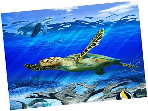 Baoblaze Self-adhesive Aquarium Background Backdrop Fish Tank Reptile Vivarium Marine - Turtle S