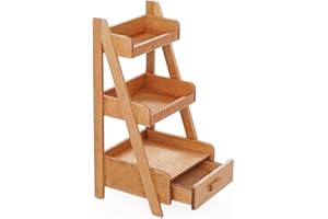 Odoria Escala 1/12 casa de muñecas miniatura planta estante accesorios casa de muñecas, color marrón