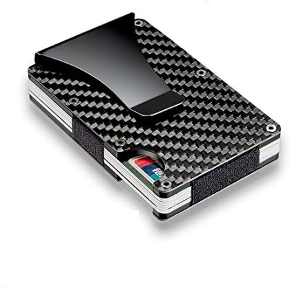 Slim, Minimalist, RFID Blocking Carbon Fibre Wallet/card holder with stunning money clip