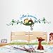 WallStickersDecal Sweet Dream Sleeping Monkey on tree vine wall decal sticker