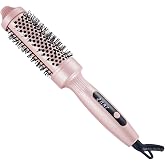 Thermal Brush Round Thermal Brush, 38mm Heated Curling Brush, Hair Straightener Comb, PTC Round Hot Hair Brush for Curly and
