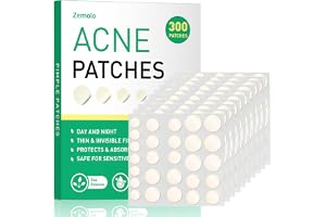 Zemolo 300 stycken Pimple Patches Hydrokolloid Acne Patch, Osynlig Hydrokolloid Lapp För Akne Fläckfläckar, dag och natt 2-i-1 (300pcs)