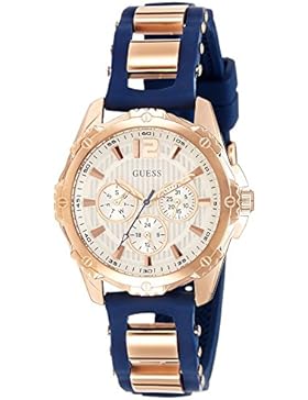 Guess Damen-Armbanduhr Analog Quarz Silikon W0325L8