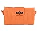 Produktbild Designer Italienische Tasche Leder Handbag geflochtene Look Echtledertasche Handtasche Schultertasche Clutch Umhängetasche Borsetta Pochette Orange Gelb Apricot