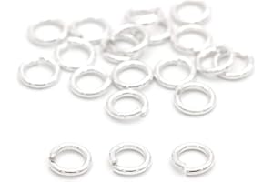 ‎NATURSCHATULLE NaturSchatulle Biegeringe 925 Sterling Silber Ø 3-10mm Binderinge I 3 Stück Spaltringe Verbindungsringe Ösen Basteln DIY Schmuckherstellung Nickelfrei (4mm)