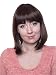 Prettyland C1671 - mid -length wig natural hair silky short hair bob cut mit straight Bangs - brown highlights