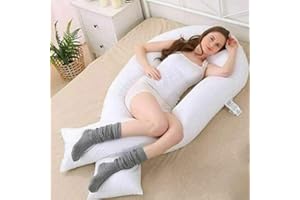 GB TEXTILE 12 Ft Comfort U Pillow Full Body Maternity Pregnancy Support Adult