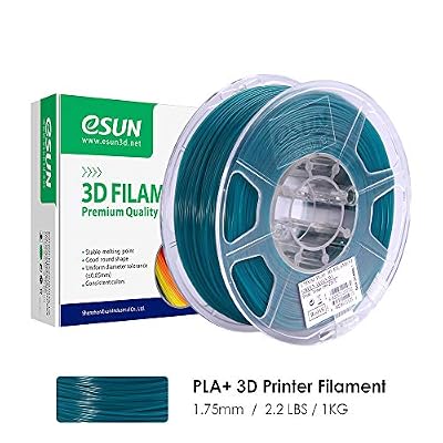 eSUN Filament PLA+ 1.75mm, Imprimante 3D Filament PLA Plus, Précision Dimensionnelle +/- 0.03mm, 2.2 LBS (1KG) Bobine Pour Imprimante 3D, Vert
