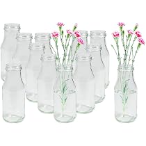 12 Stück Kleine Glasvasen – Runde Mini-Dekofläschchen Für Blumen, Tischdekoration & Geschenke