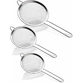 3-Piece Pass-Free Wire Strainer, Brass Strainer, Steel Strainer, Metal Strainer 3-Piece Tea Strainer 3-Piece Strainer