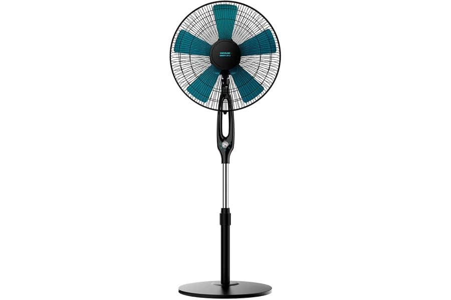 Cecotec Ventilador de Pie con Mando a Distancia EnergySilence 560 Max Smart. 45W, Diámeto de 16", 5 Aspas, Temporizador 12h, 