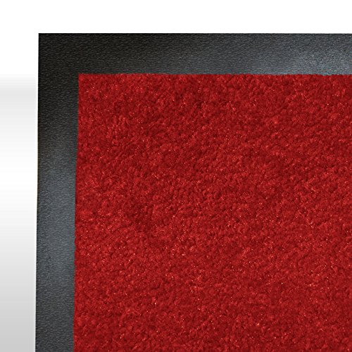casa pura® Premium Fußmatte in attraktiver Optik | Schmutzfangmatte in 5 Größen | rot | 90x150cm - 2