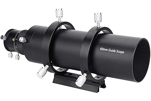 TOPIKY 60mm Guidescope 240mm Brennweite Sucher Fernrohr aus Aluminiumlegierung mit Doppelwendel Fokus und Halterung für astronomisches Teleskop