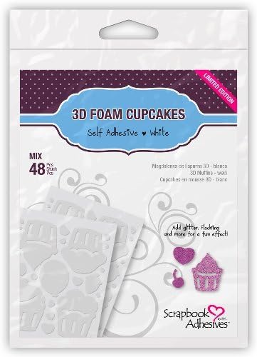 3L Corporation Self-Adhesive Scrapbook Foam Embellishment Shapes, Cupcakes by SCRAPBOOK ADHESIVES BY 3L