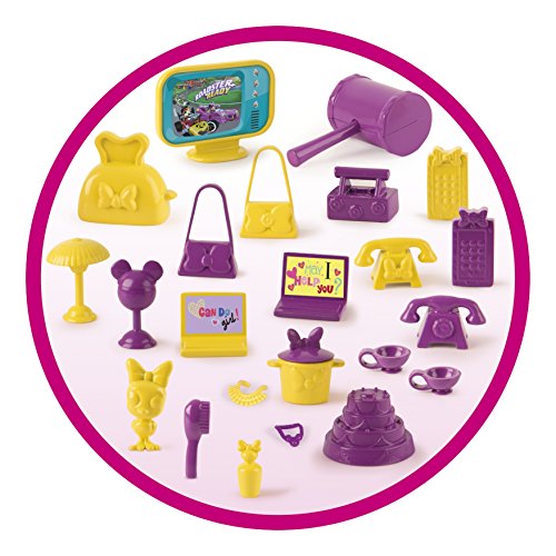 51g WCpWHaL Disney La Maison avec 2 figurines Minnie et Daisy (6cm) et plus de 20 accessoires; Jouet pour enfants à partir de 3 an