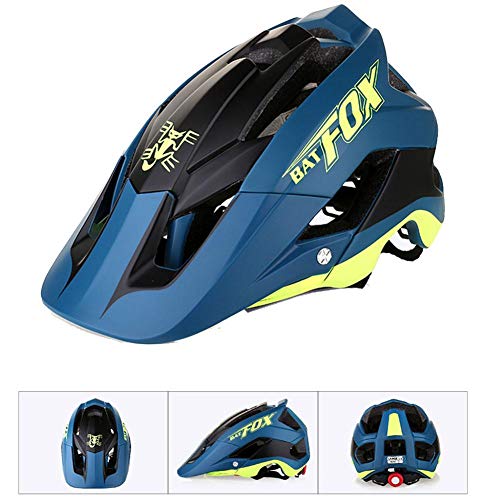 BAT FOX Casco de Bicicleta de Bicicleta de montaña Casco de equitación de una Pieza F-659