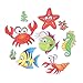 Produktbild TOPBATHY 9 pcs Anti-Rutsch Sticker Badewanne Sticker selbstklebend für Badewanne Badezimmer Dusche Bad Meerestiere Muster Kinder